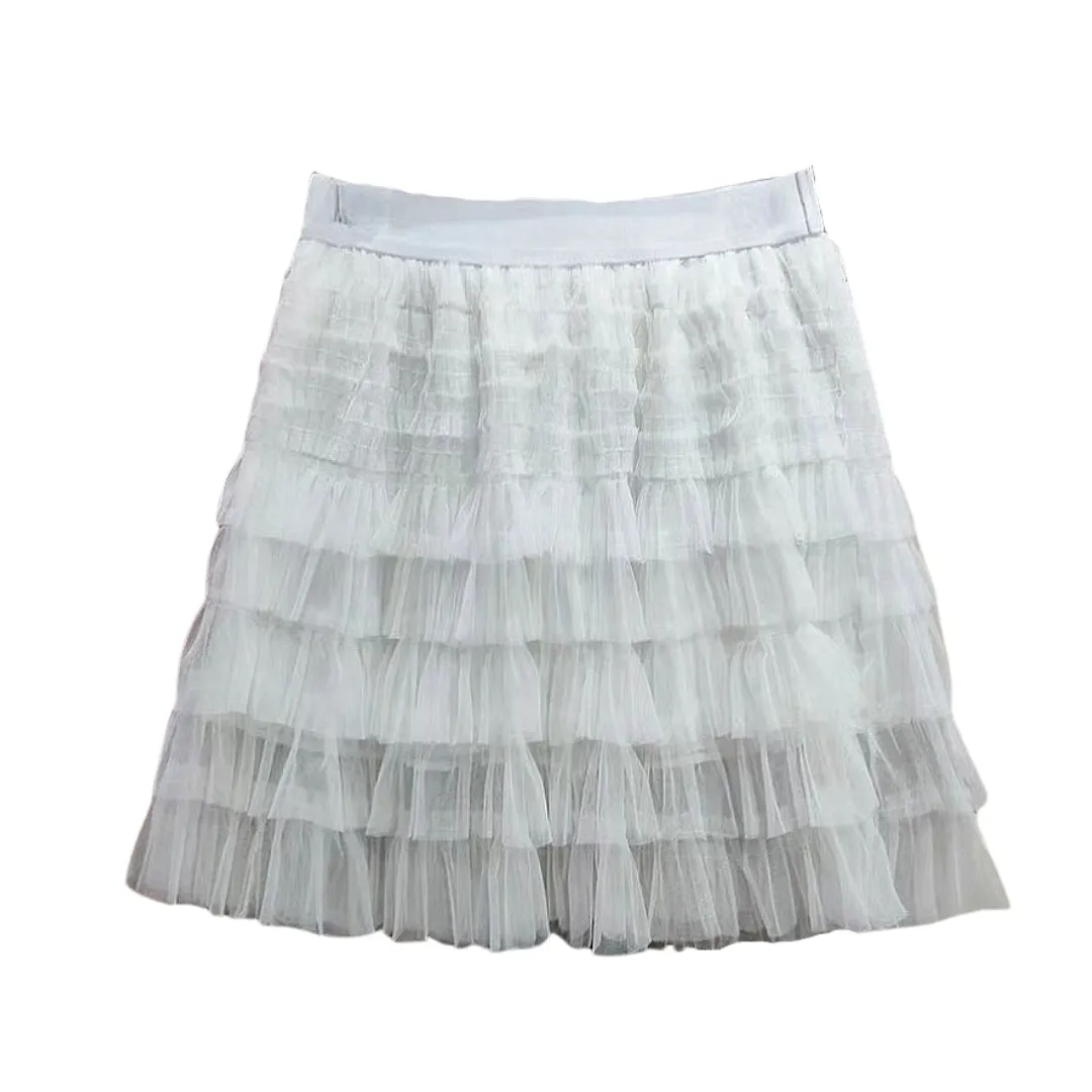 Pre Order:  A-Line Layer Mesh Short Skirt