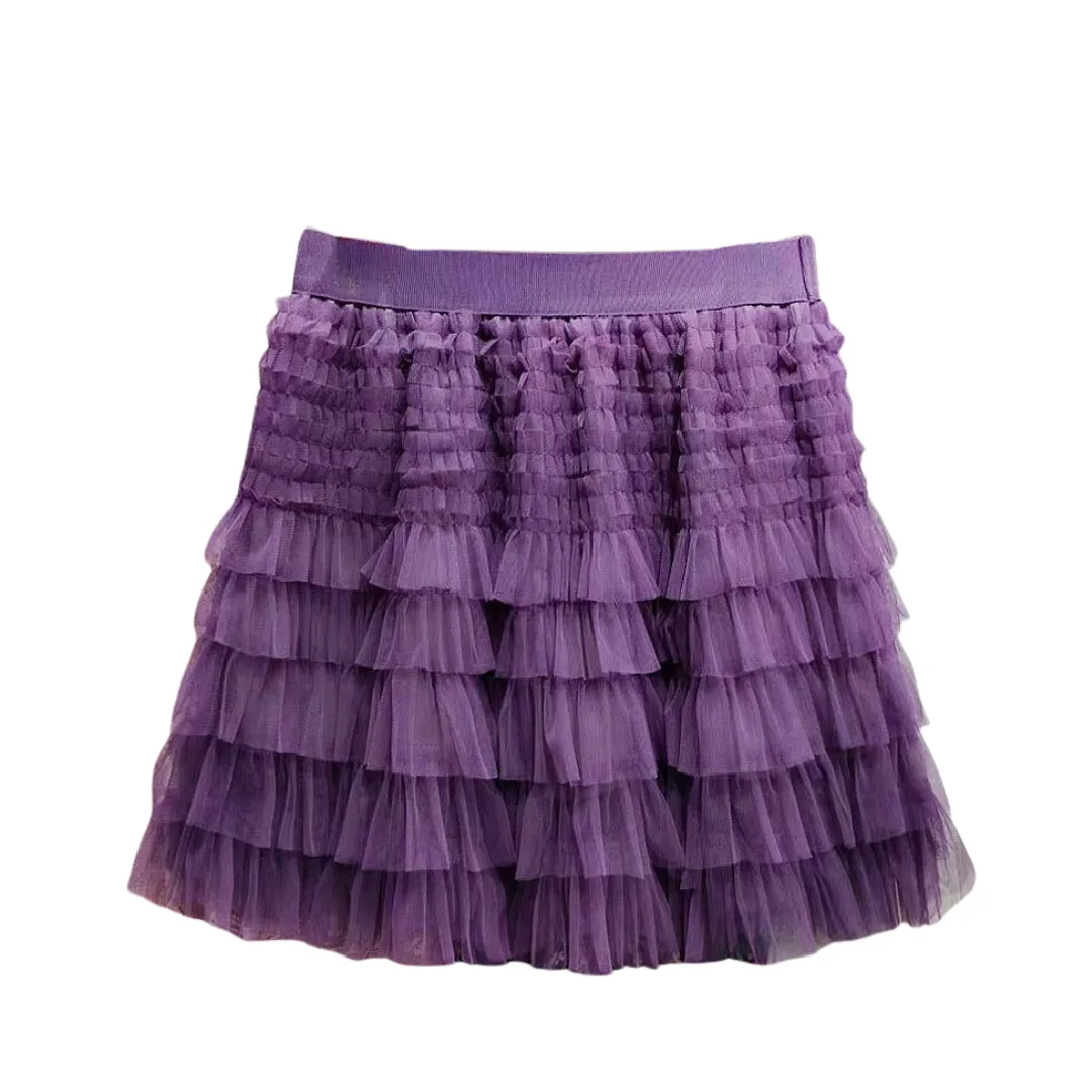 Pre Order:  A-Line Layer Mesh Short Skirt