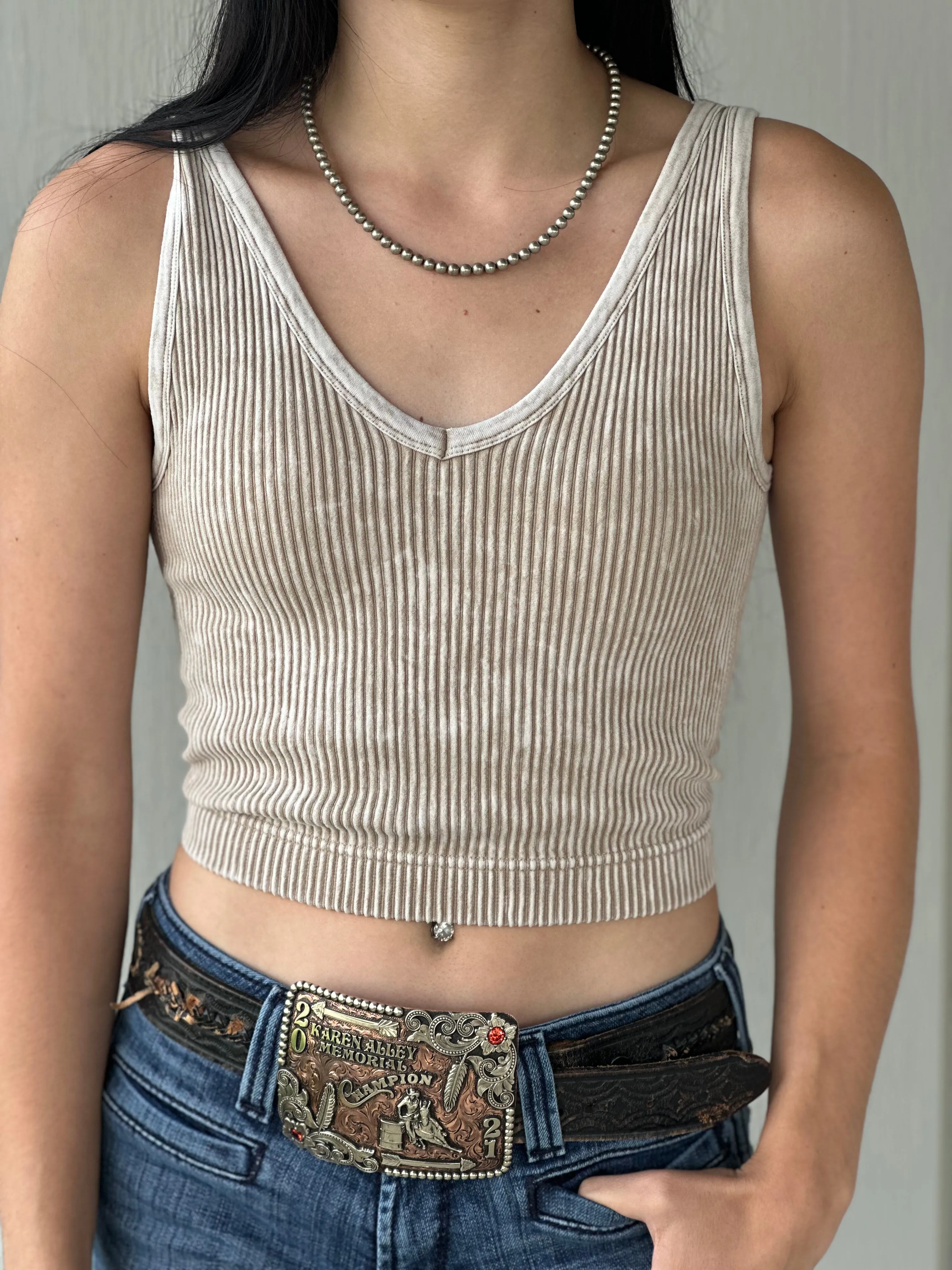 Ribbed Crop Tank Tops