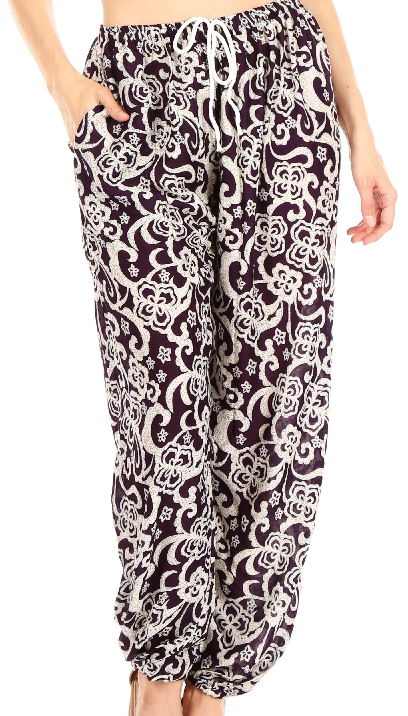 Sakkas Akilla Women's Loose Printed Yoga Elephant Pants Elastic Waist w/Pocket