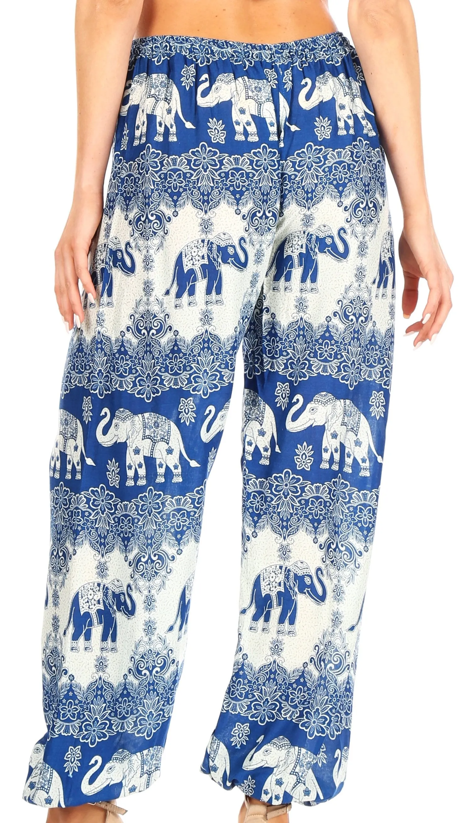 Sakkas Akilla Women's Loose Printed Yoga Elephant Pants Elastic Waist w/Pocket