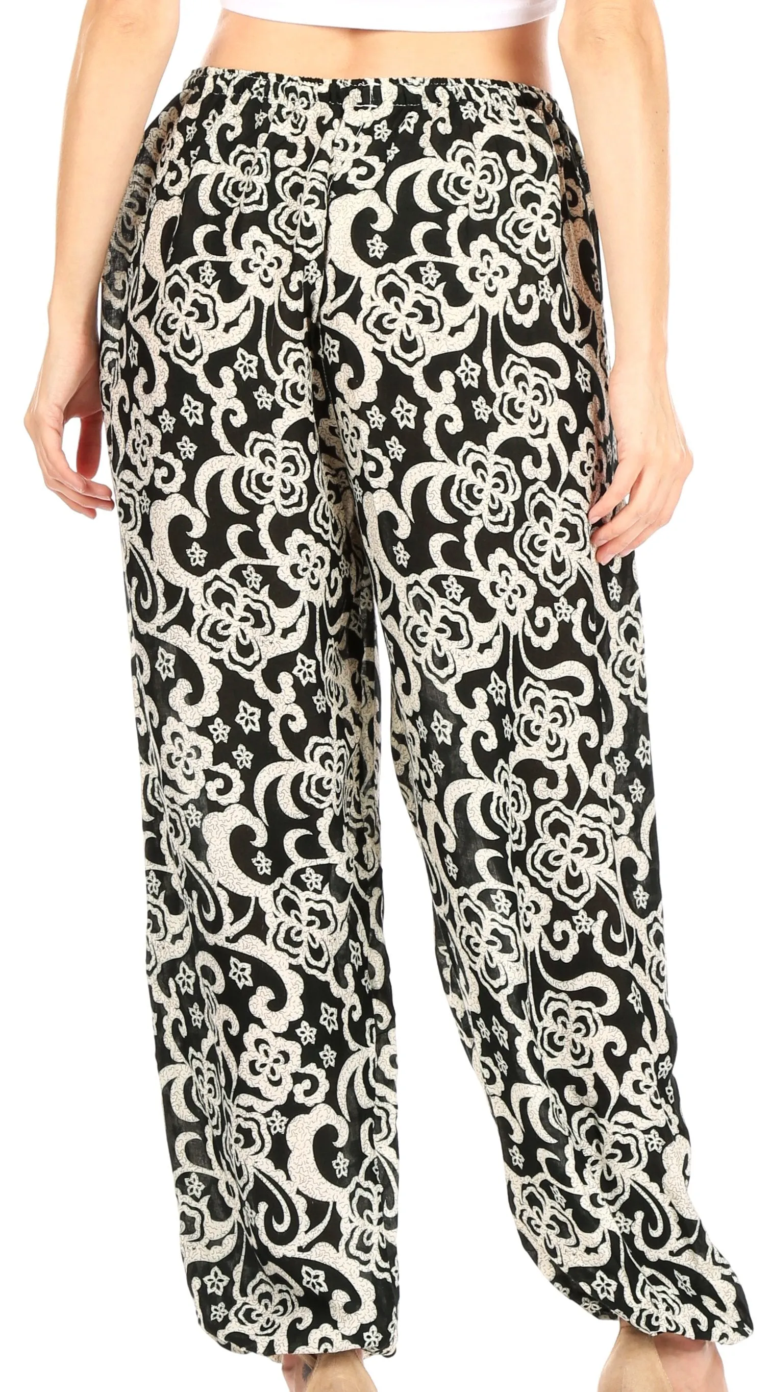 Sakkas Akilla Women's Loose Printed Yoga Elephant Pants Elastic Waist w/Pocket