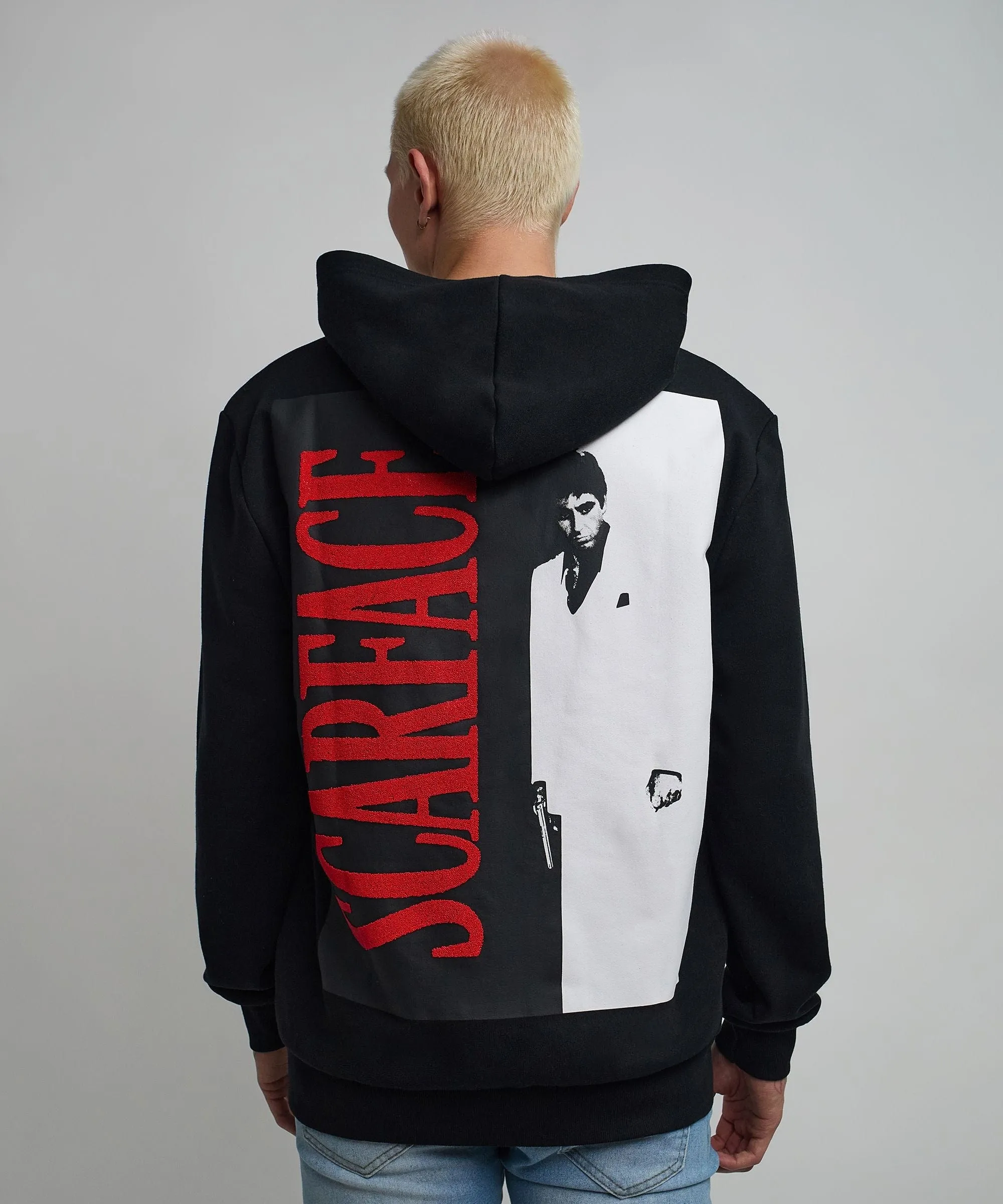 Scarface Classic Caviar Back Print Hoodie - Black