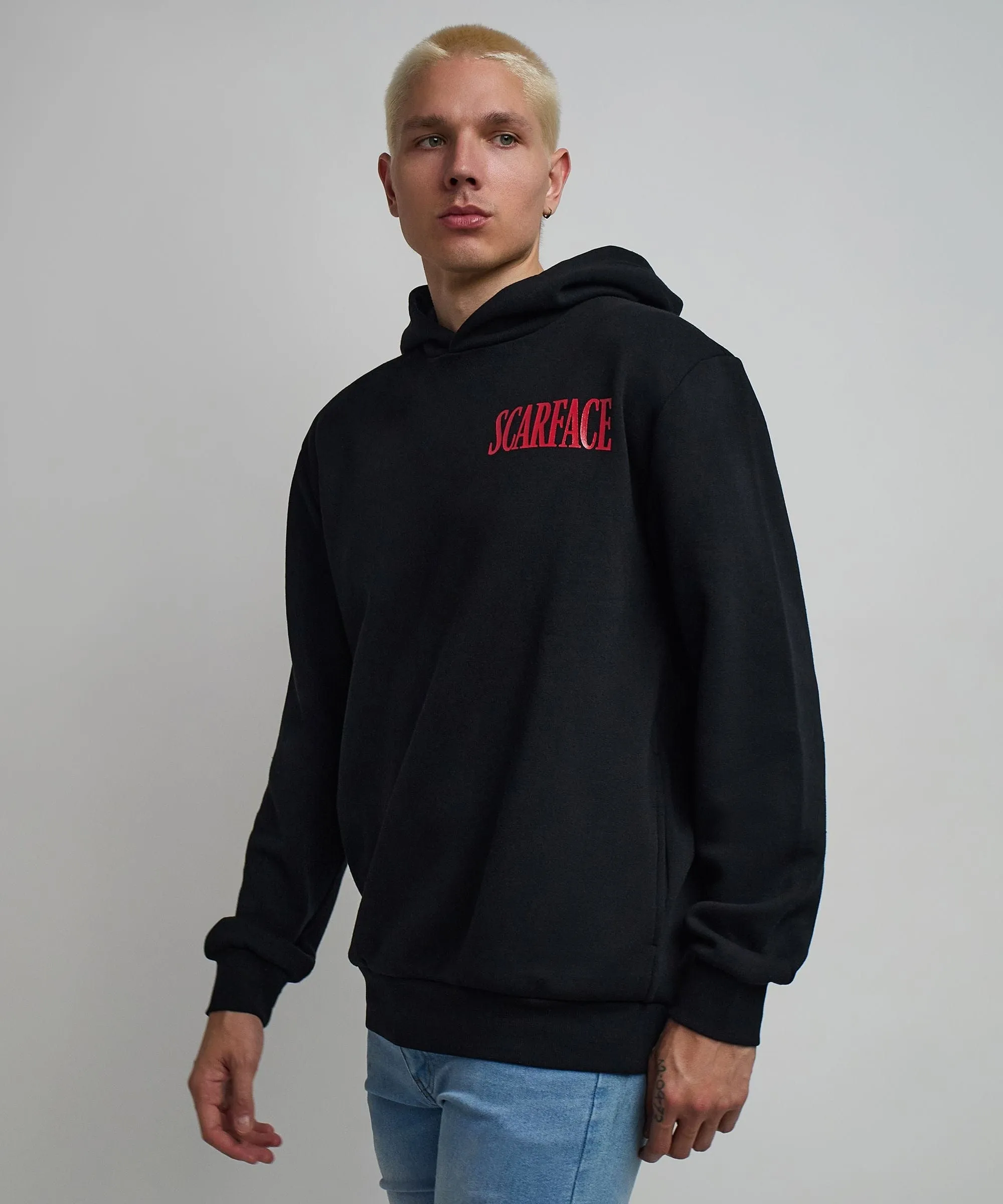 Scarface Classic Caviar Back Print Hoodie - Black