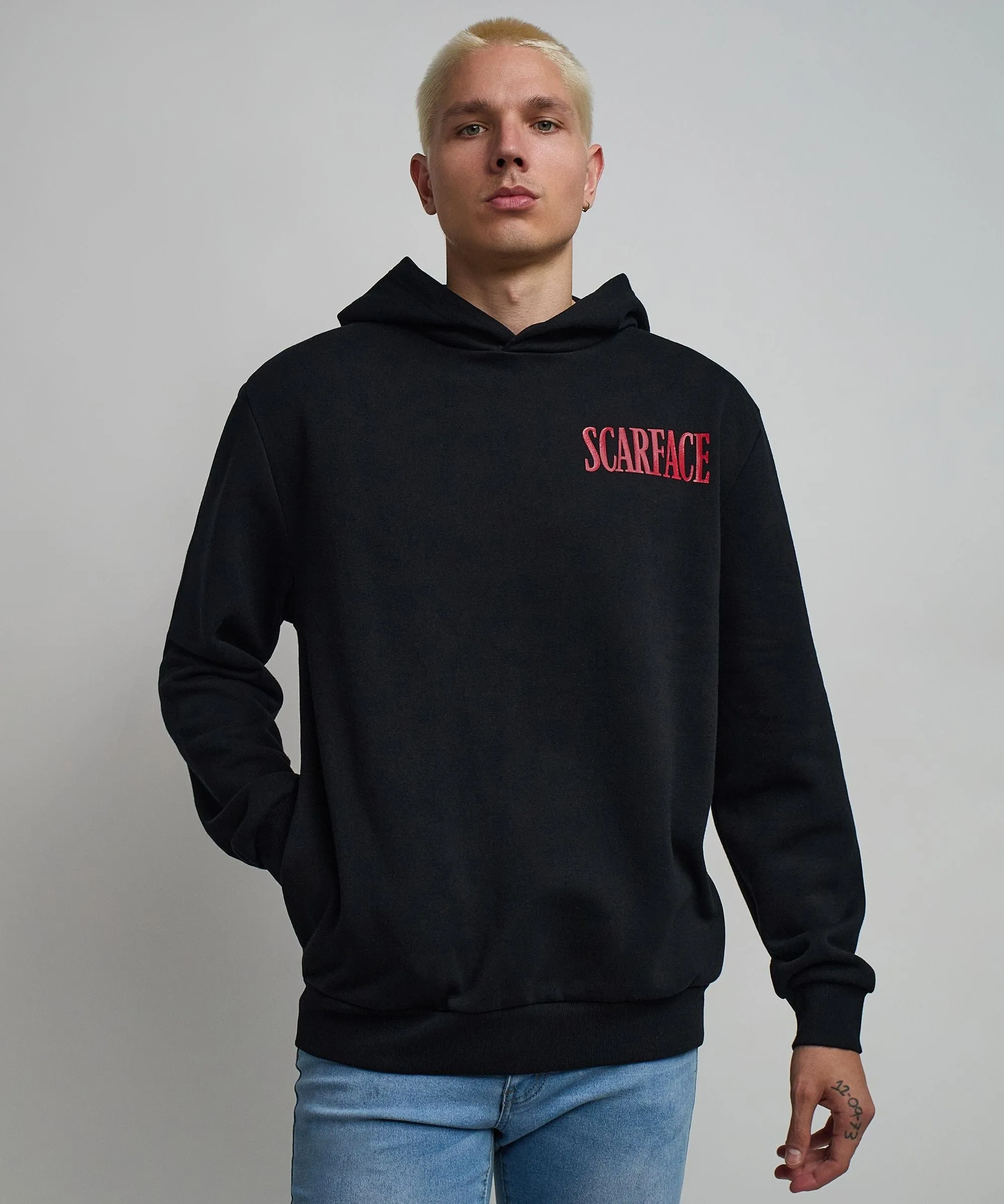 Scarface Classic Caviar Back Print Hoodie - Black