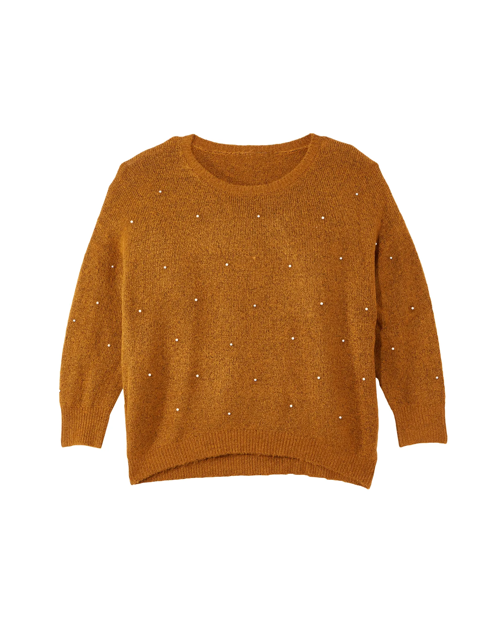 Scarlett Pearl Detail Sweater | Brown