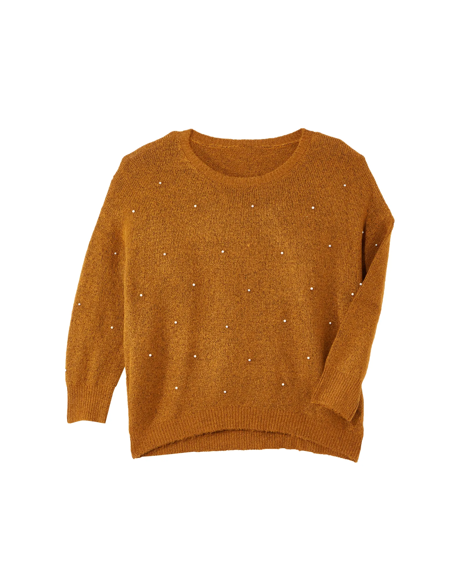 Scarlett Pearl Detail Sweater | Brown