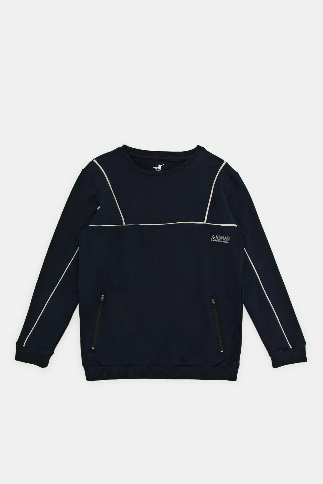 Senior Boys Navy Embellished Sweatshirt