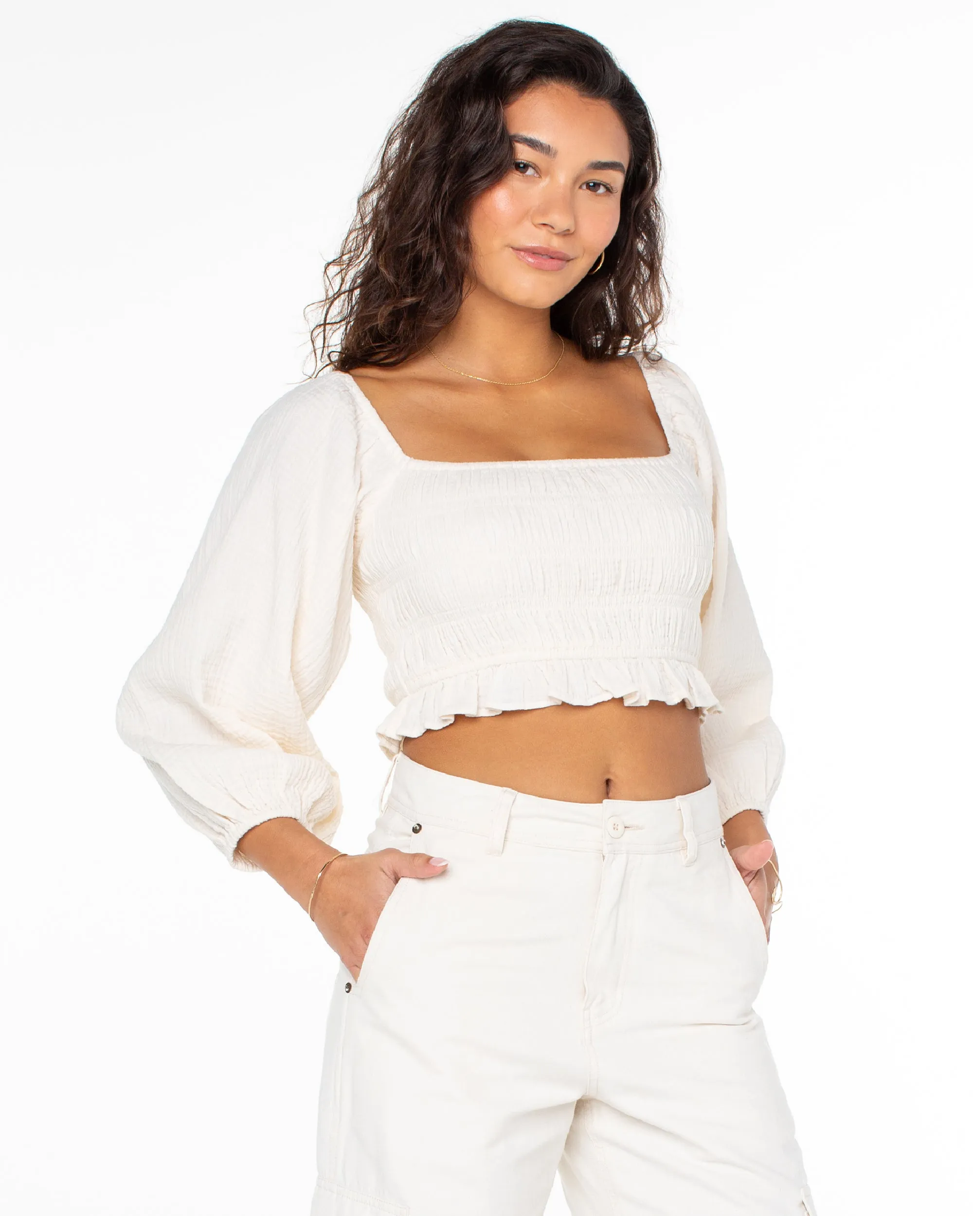 Sorrento Shores Top - Parchment