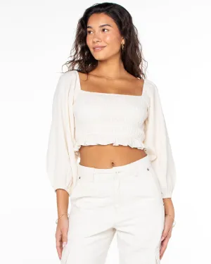 Sorrento Shores Top - Parchment