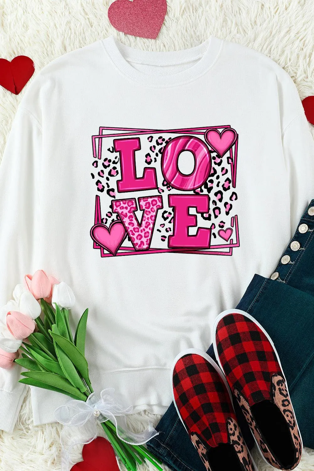 Sweet LOVE Valentines Graphic Sweatshirt