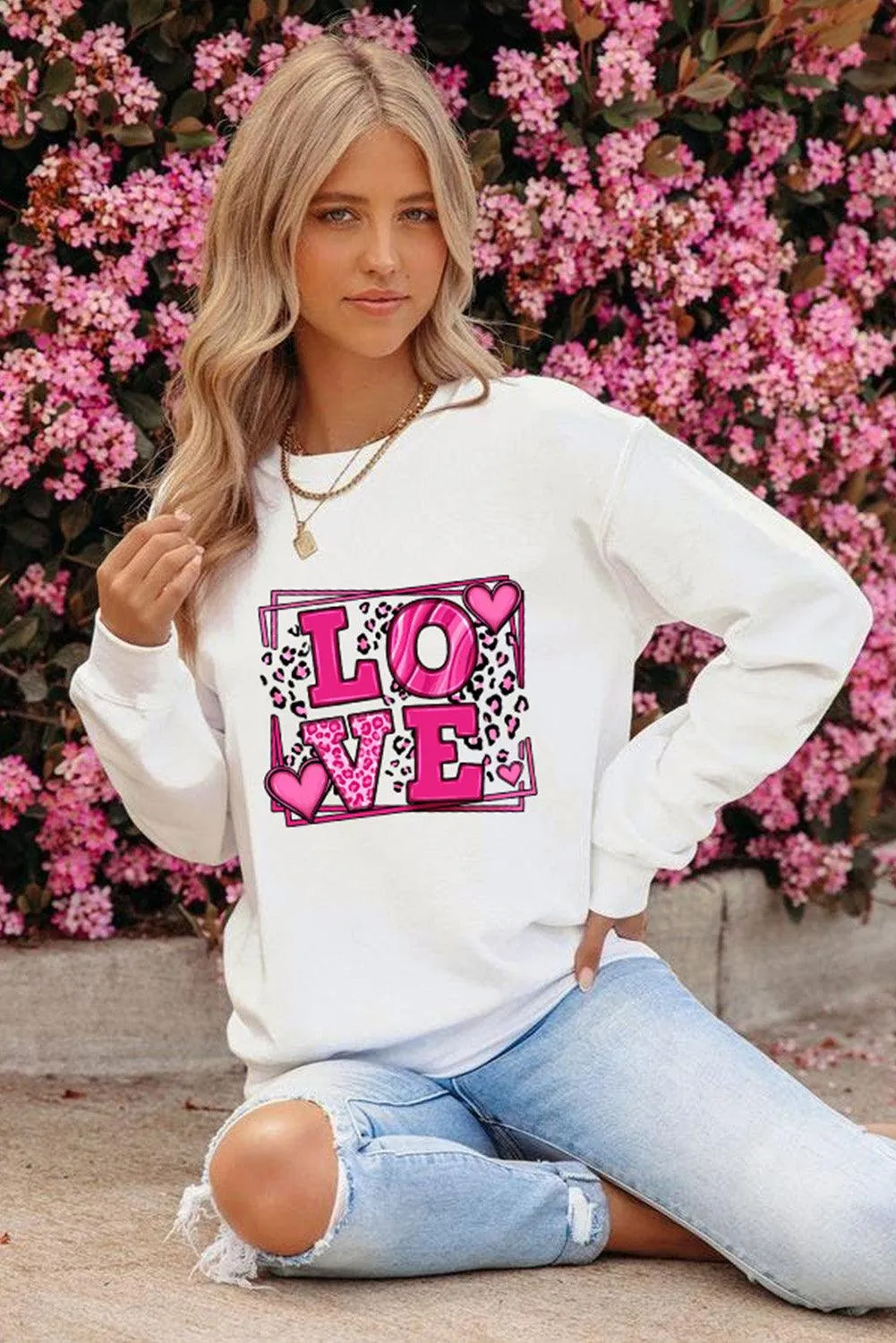 Sweet LOVE Valentines Graphic Sweatshirt