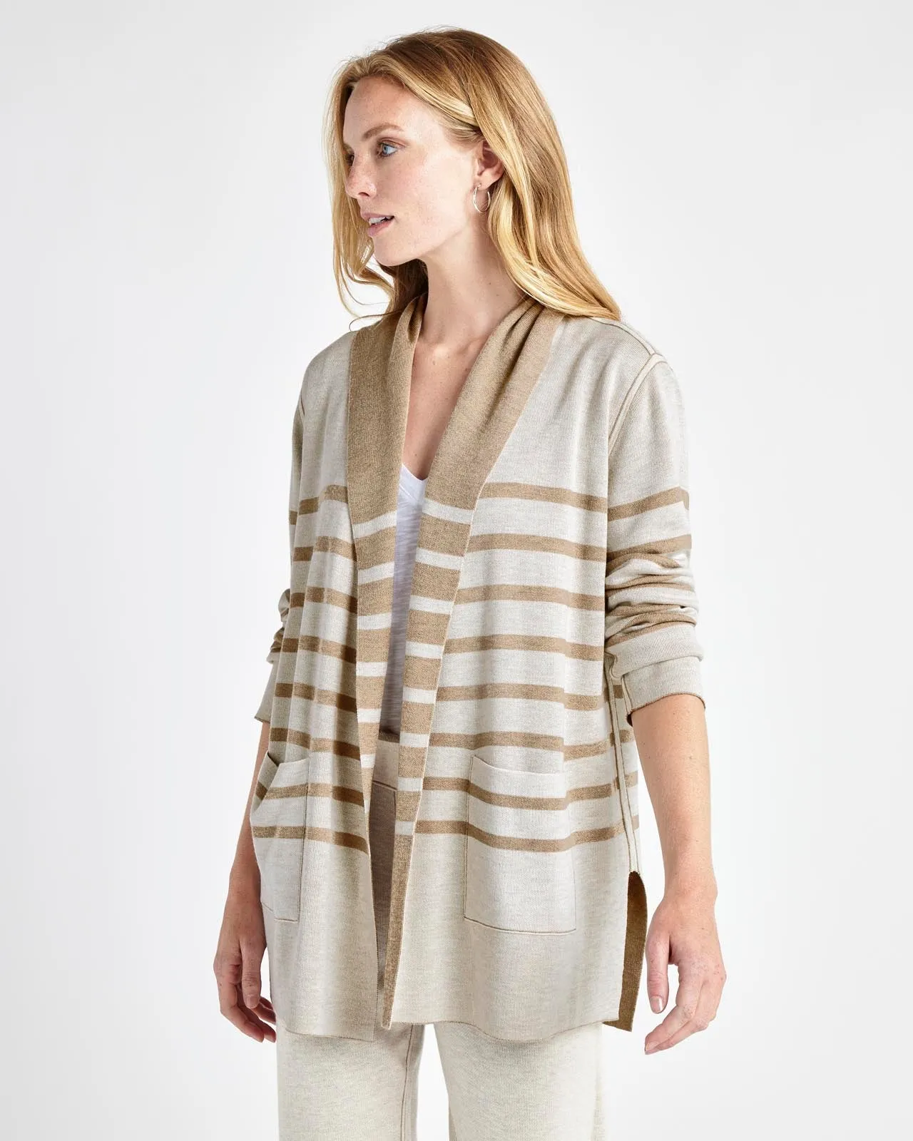 Sydney Cashblend Stripe Reversible Cardigan