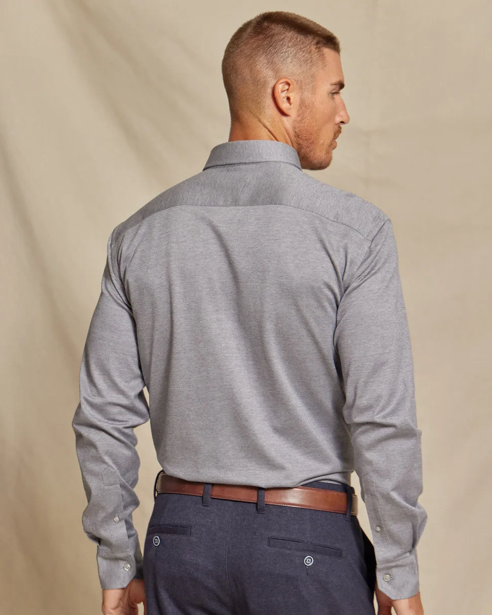 The Atlas - Liquid Cotton Button Down - Grey