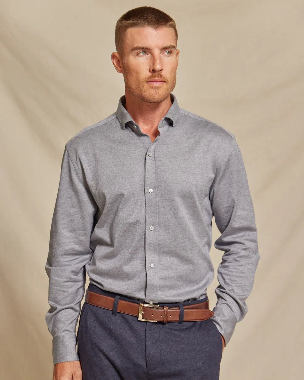 The Atlas - Liquid Cotton Button Down - Grey