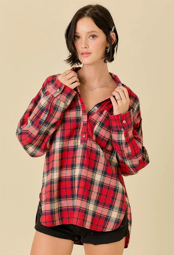 Twiggy Plaid Buttondown