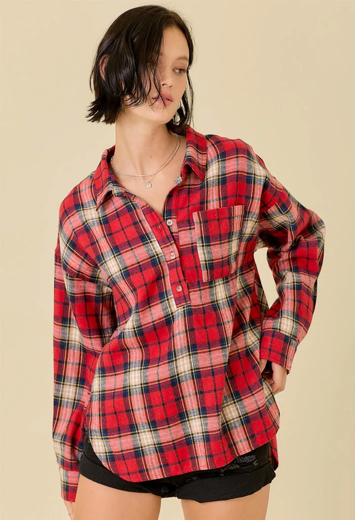 Twiggy Plaid Buttondown