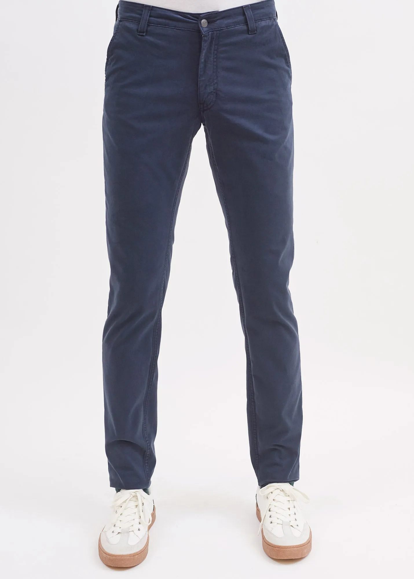 Voile Hiver chino pants - in stretch cotton twill (AMIRAL)