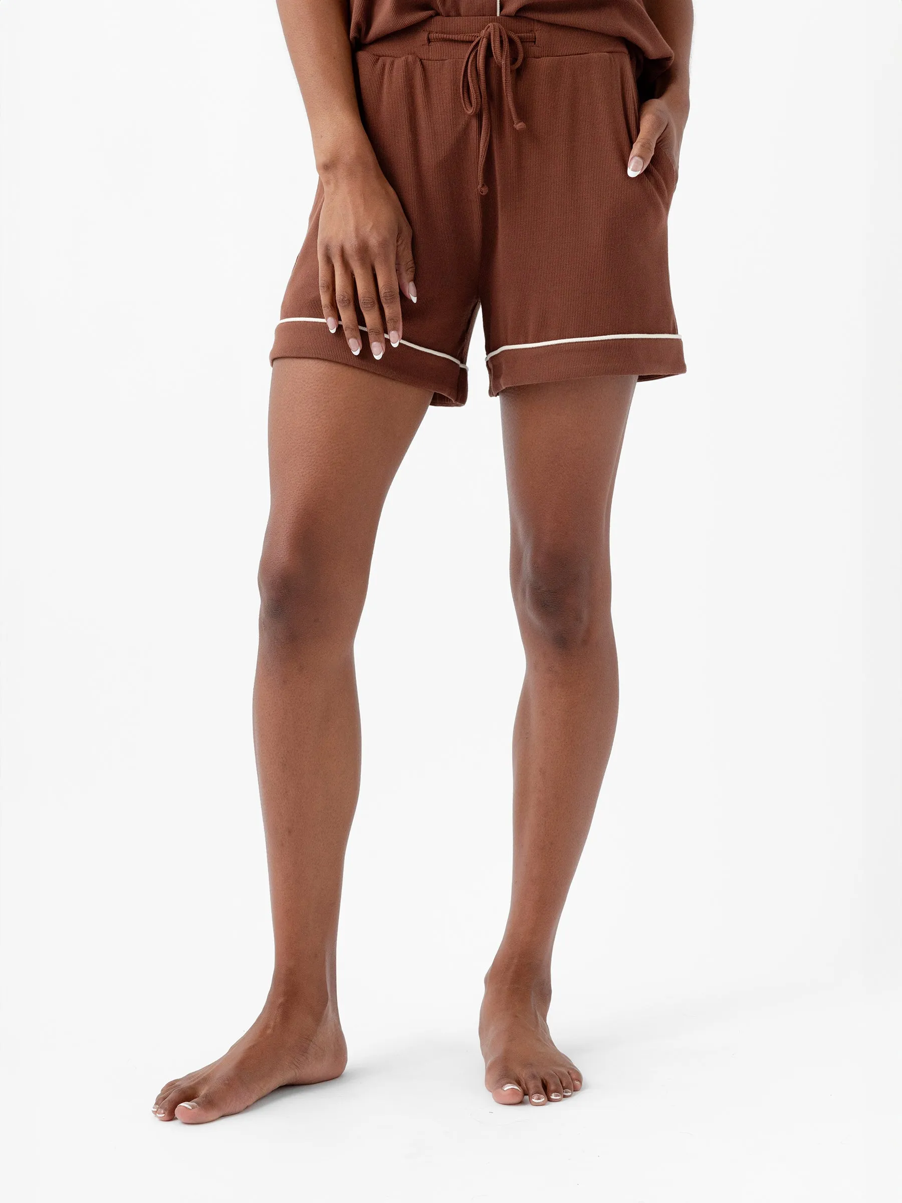 Women's Bamboo Rib-Knit Classic Pajama Short