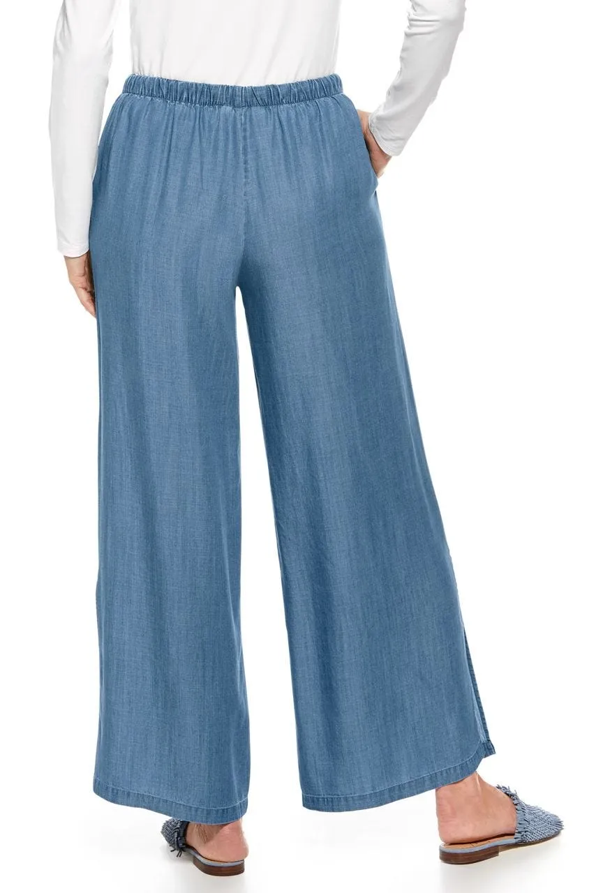 Women's Enclave Wide Leg Pants  |  Light Indigo Chambray