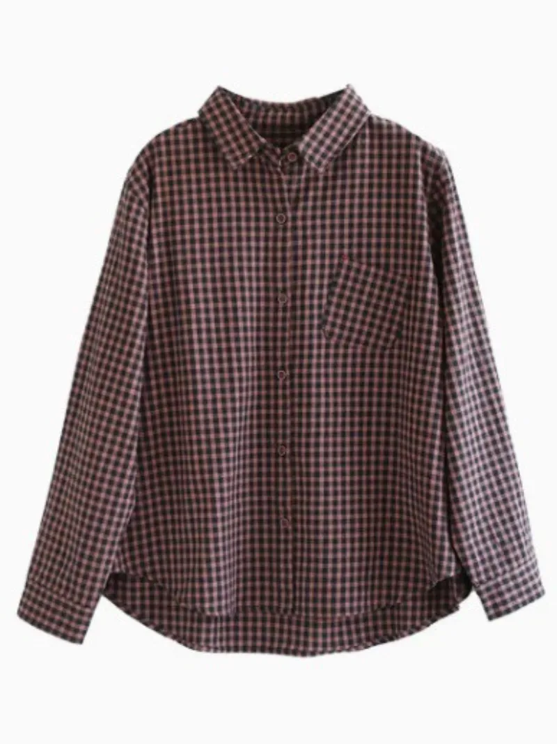 Women's Summer Comfort and Fashion Plaid Tops