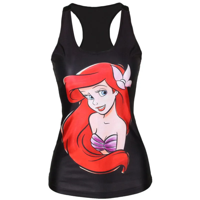 Women's Summer Style T Shirt Punk Club Sleeveless Costume 3D T-Shirts Women Fashion Leisure Vest