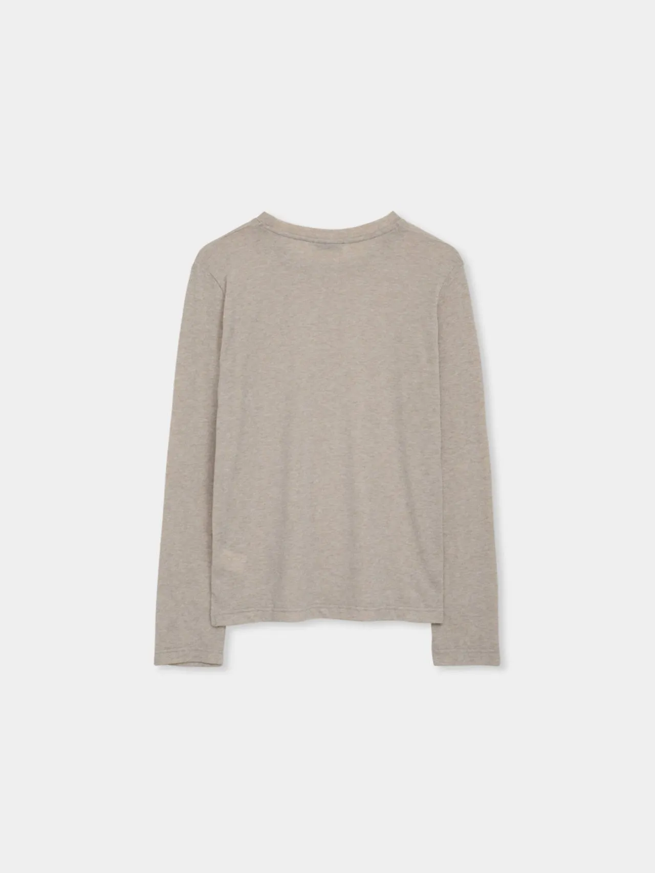 WOOL O-NECK LONG SLEEVE T-SHIRT